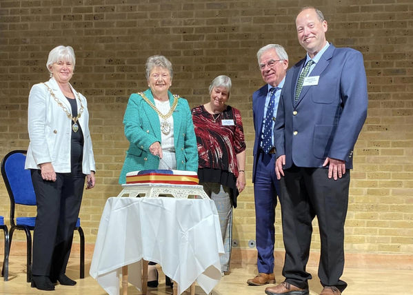 Cutting The Aniversay Cake;